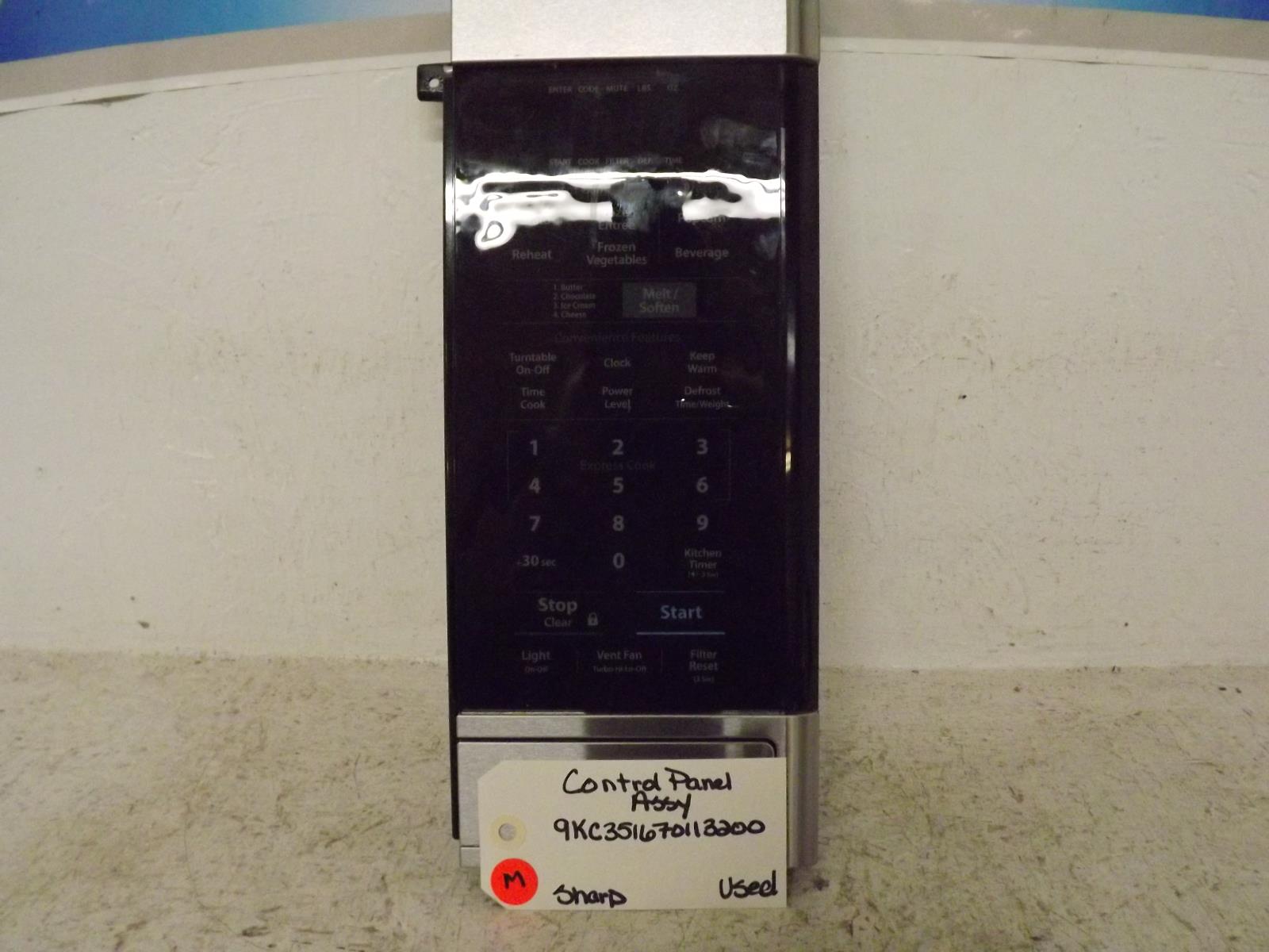 Sharp Microwave 9kc351670113200 Control Panel Assy Used Sharp Microwave 9kc351670113200 Control Panel Assy Used